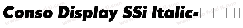 Conso Display SSi Italic字体转换